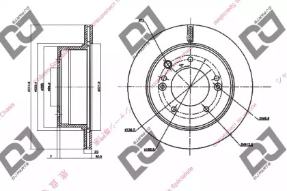 Тормозной диск DJ PARTS BD1374